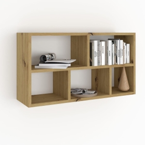 Półka wisząca, ścienna, pozioma / pionowa 4Y dąb artisan 80 x 50 x 20 cm