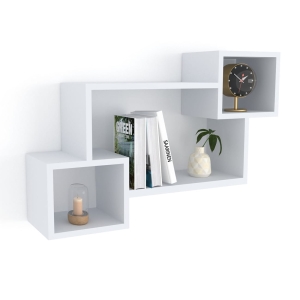 Półka wisząca, ścienna, pozioma / pionowa 3U biała 80 x 57 x 20 cm