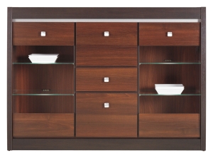 Kredens Witryna szklana Gablota orzech FORREST FR7