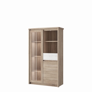 Witryna niska 1d1w1s, dąb sonoma, kolekcja Somma