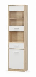 Witryna 1d1w1s, dąb sonoma/biały, kolekcja Tips 