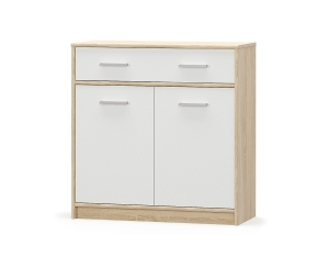 Komoda 2d1s, dąb sonoma/biały, kolekcja Tips