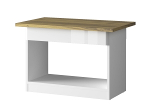 Ława 1s/75, biały połysk/dąb nawarra, kolekcja Torino