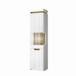 Witryna 1d1w lewa, biały połysk/dąb nawarra, kolekcja Torino