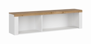 Regał wiszący 160, biały/dąb wotan, kolekcja Vigo