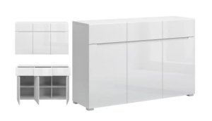 Komoda 3d3s, biały połysk, kolekcja Yolk