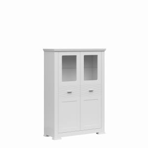 Witryna niska 2w, biały, kolekcja Agnes 