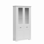 Witryna wysoka 2w, biały, kolekcja Agnes 