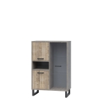 Witryna 2d1w  szary/dąb piaskowy, kolekcja Bari