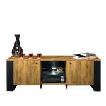 Szafka RTV 2d/140, dąb craft złoty, kolekcja Wood 