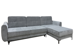 Niewielki, rozkładany narożnik Betty, prawy, melanż szary