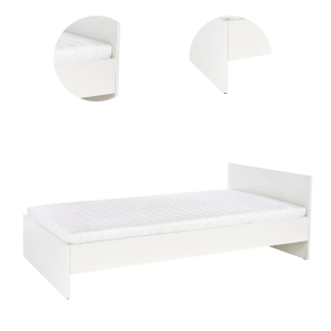 Łóżko jednoosobowe z płyty MDF białe 90x200 Lima