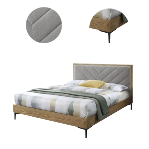 Łóżko podwójne Margarita 160x200 popielate dąb