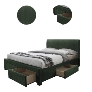 Łóżko tapicerowane 160x200 Modena 3 zielone