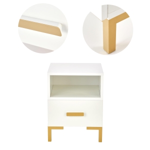 Szafka nocna z szufladą do sypialni SILVIA biała