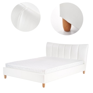 Łóżko tapicerowane Sandy 160x200 do sypialni białe