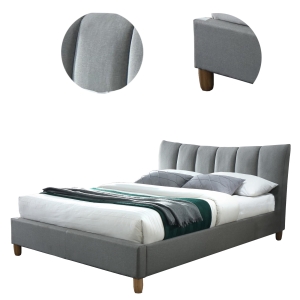 Łóżko podwójne Sandy 2 160x200 do sypialni szare