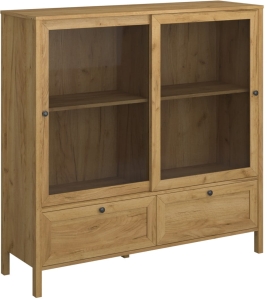 Witryna Szklana Duża Dąb Craft Złoty Klark 2W2S