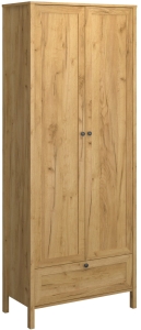 Szafa na Ubrania Półki Dąb Craft Złoty Klark 2D1S