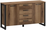 Komoda z Szufladami Dąb Delano Ciemny Mares 2D4S