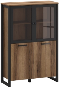 Witryna Szklana Salon Dąb Delano Ciemny Mares 2D2W