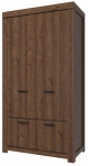 Szafa na Ubrania z Półkami Dąb Brązowy Brass 4D