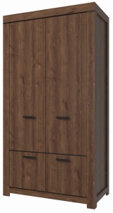 Szafa na Ubrania z Półkami Dąb Brązowy Brass 4D