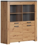 Witryna Szklana Komoda Dąb Artisan Follow 2D2W