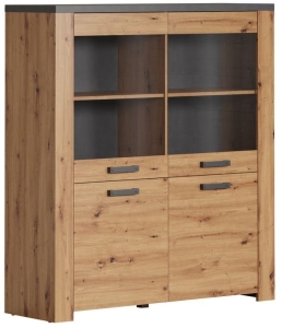 Witryna Szklana Komoda Dąb Artisan Follow 2D2W