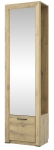 Regał Wysoki z Lustrem Salon Dąb Navarra Sapori 1D