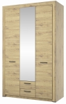 Szafa z Lustrem Garderoba Dąb Navarra Sapori 3D2S