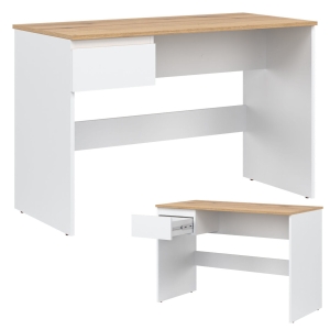 Biurko komputerowe Stolik dąb Białe REMI RM15