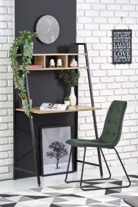 NARVIK B2 biurko czarny / dąb sonoma loft