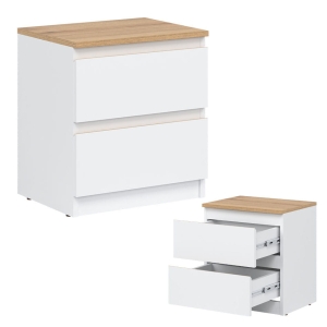 Szafka nocna Stolik Nakastlik dąb Biała REMI RM12