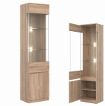 Witryna L/P Gablota szklana dąb Sonoma REMI RM07
