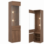 Witryna L/P Gablota szklana dąb Castello REMI RM07