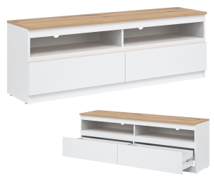 Szafka RTV Stolik pod telewizor Biała REMI RM01