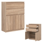 Komoda wysoka z szufladami dąb Sonoma REMI RM05