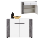 Komoda mała z szufladami biała połysk BRANDO B2