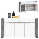 Komoda duża z szufladami biała połysk BRANDO B3