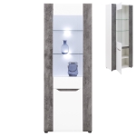 Witryna L/P szklana biała połysk Kredens BRANDO B5