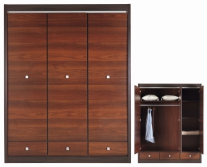 Szafa na ubrania wąska orzech dąb FORREST FR10