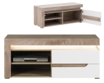 Szafka RTV dąb biała Stolik pod telewizor IRMA IM1