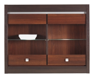 Witryna wisząca szklana orzech dąb FORREST FR17