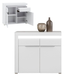 Komoda mała z szufladą biała połysk IRMA IM3