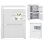 Kredens Witryna biały połysk IRMA IM5