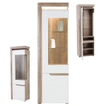 Witryna LEWA szklana dąb biała połysk IRMA IM6