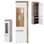 Witryna PRAWA szklana dąb biała połysk IRMA IM7