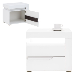 Szafka nocna PRAWA biała połysk IRMA IM18