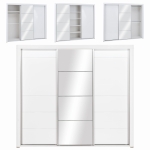 Szafa przesuwna z lustrem biała połysk IRMA IM15